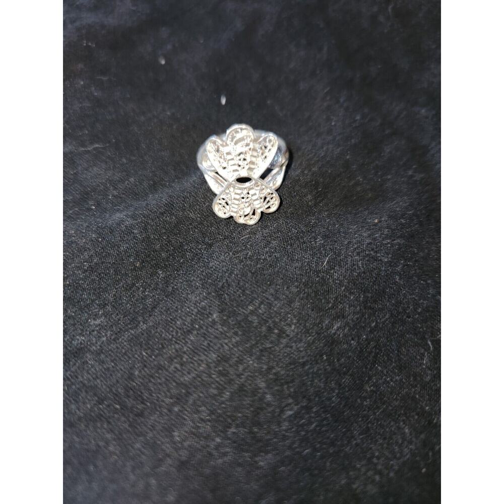 Vintage 925 Sterling Silver Statement Ring Size 6.75 Detailed Ornate 4 Grams
